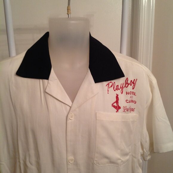 NWT Playboy Pacsun Hotel Camp Button Down Bowling Style Shirt S - Picture 3 of 10